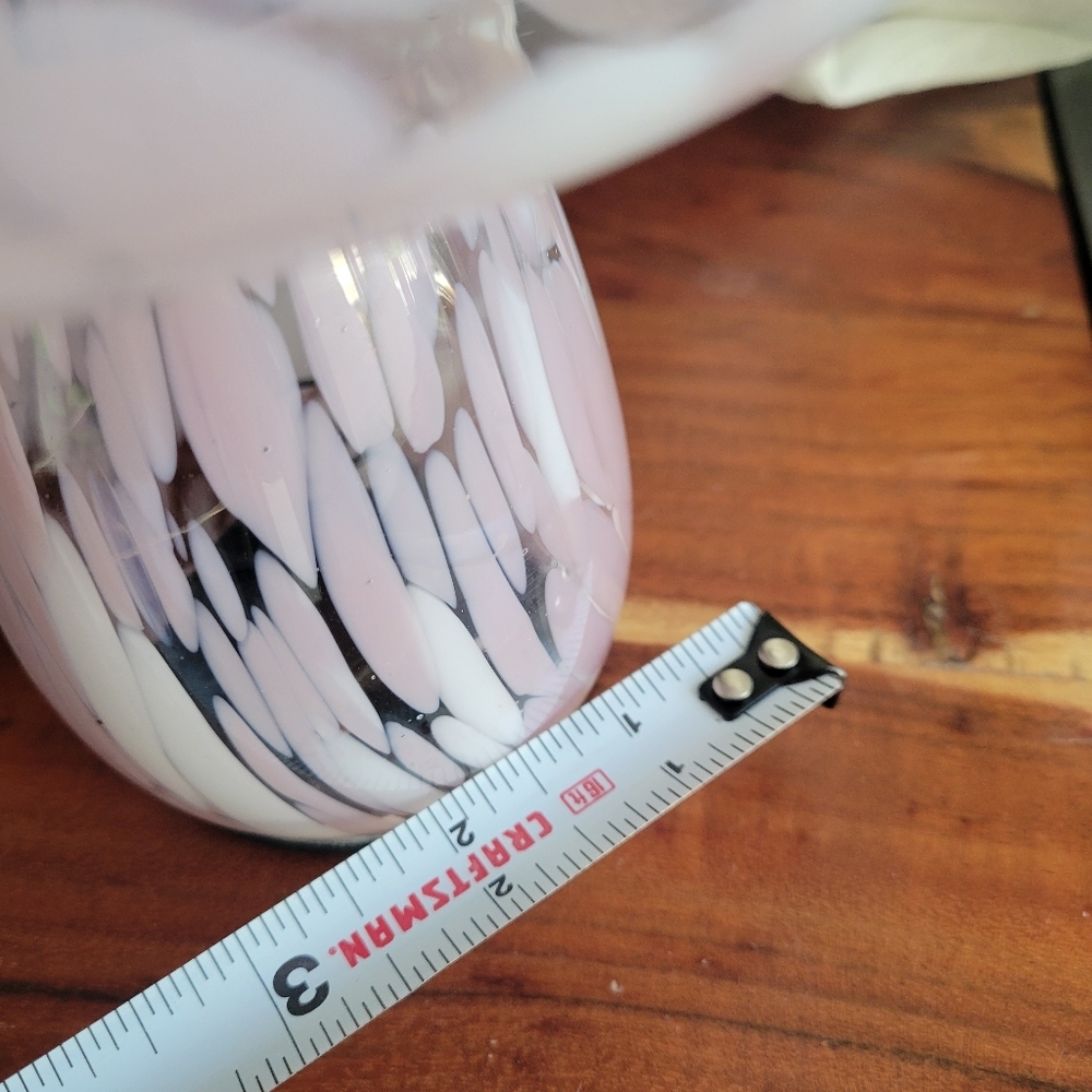 Home Decor Blush Pink & White Confetti Deco Glass Mushroom Lamp Light Up 6 - Picture 13 of 16